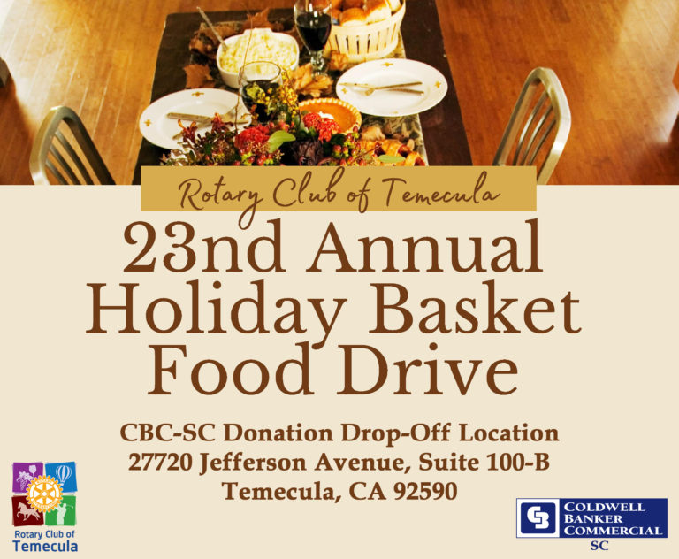 Temecula Rotary Club Thanksgiving Food Drive