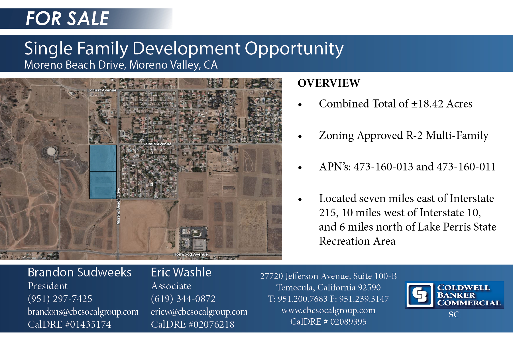 For Sale 18 42 Ac Of Land In Moreno Valley