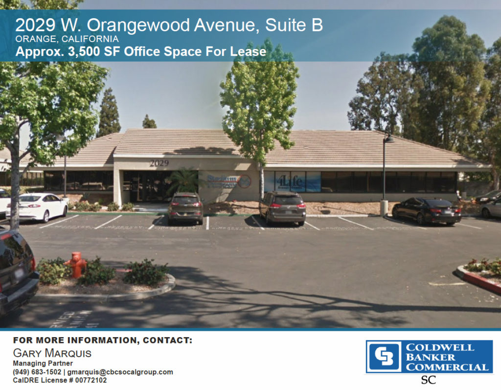 FOR LEASE! ±3,500 SF Office Space in Orange, CA